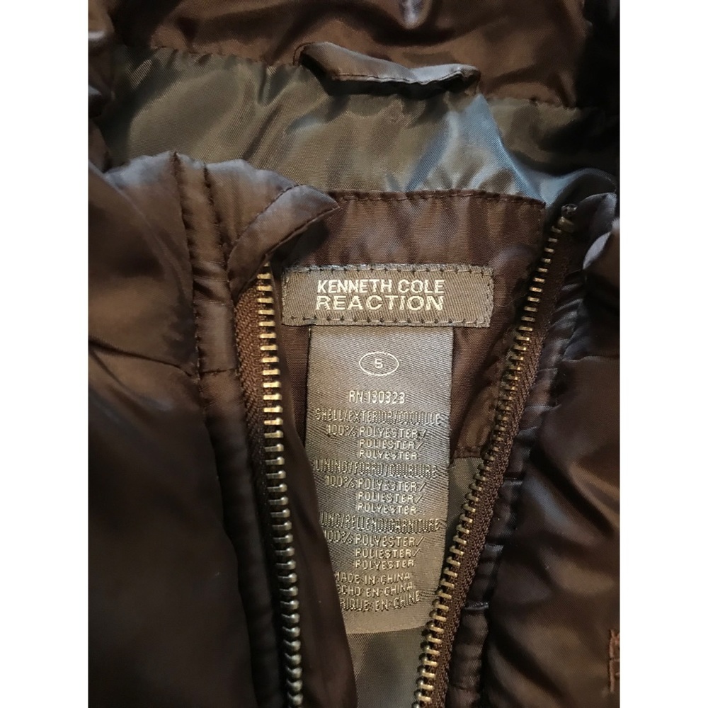 🚩SALE🚩KENNETH COLE BOYS BROWN PUFFER VEST SIZE 5 - Picture 5 of 6